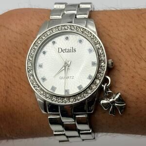 Silver Bow Details Watch